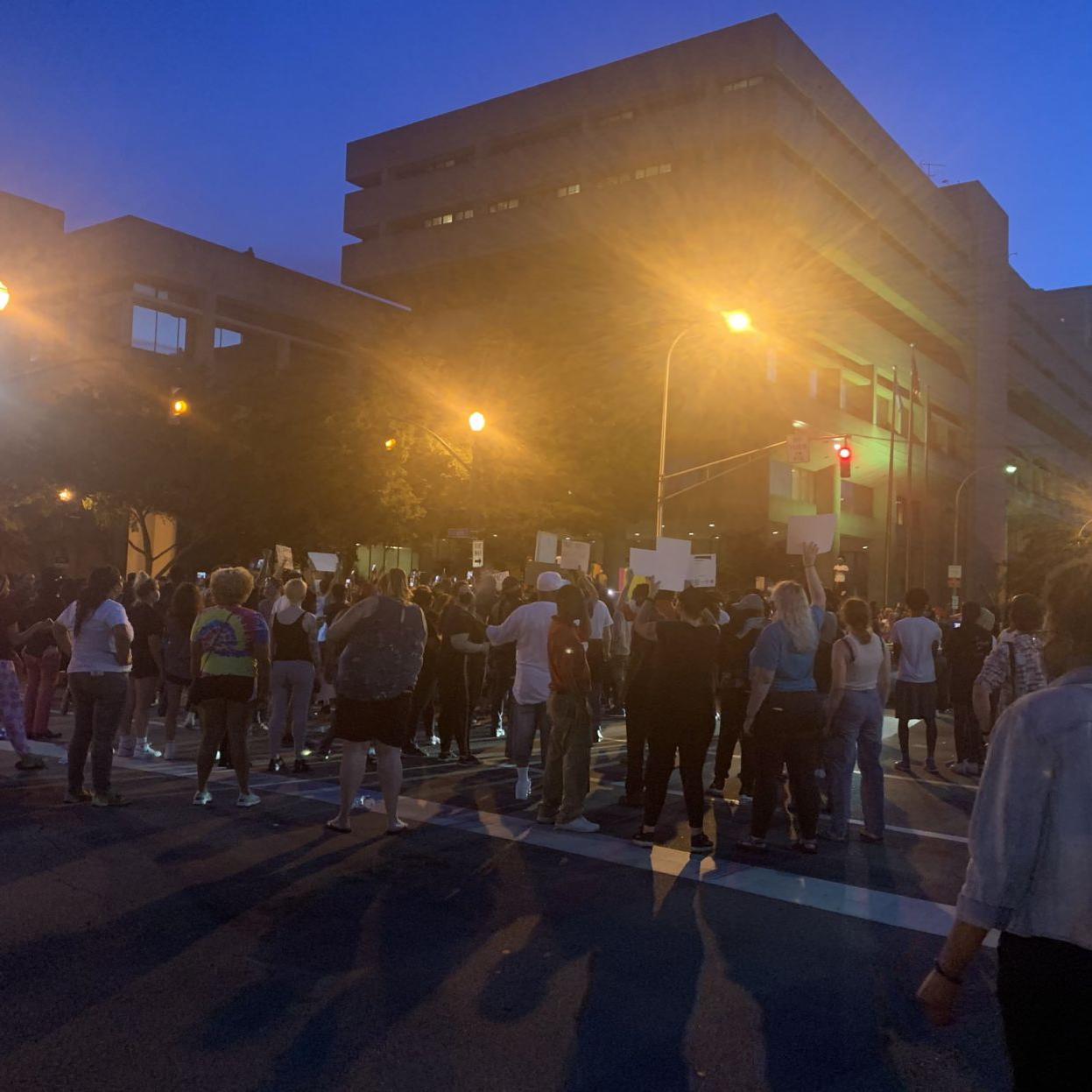 Protesters gather in downtown Louisville demanding justice for Breonna Taylor